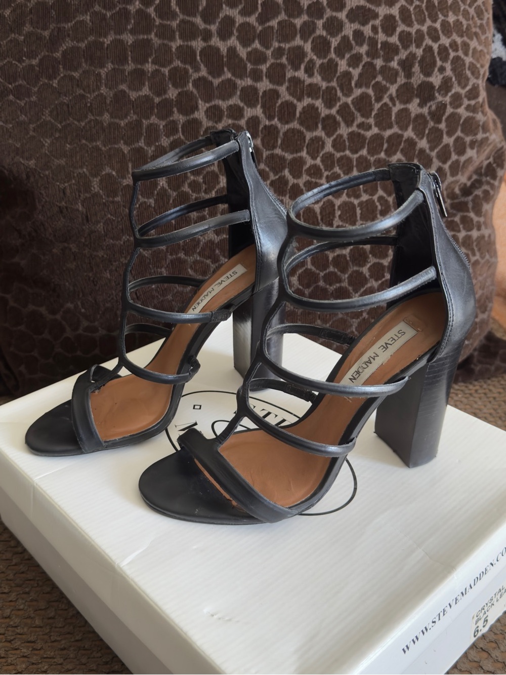 Steve Madden Crystal Leather Sandals